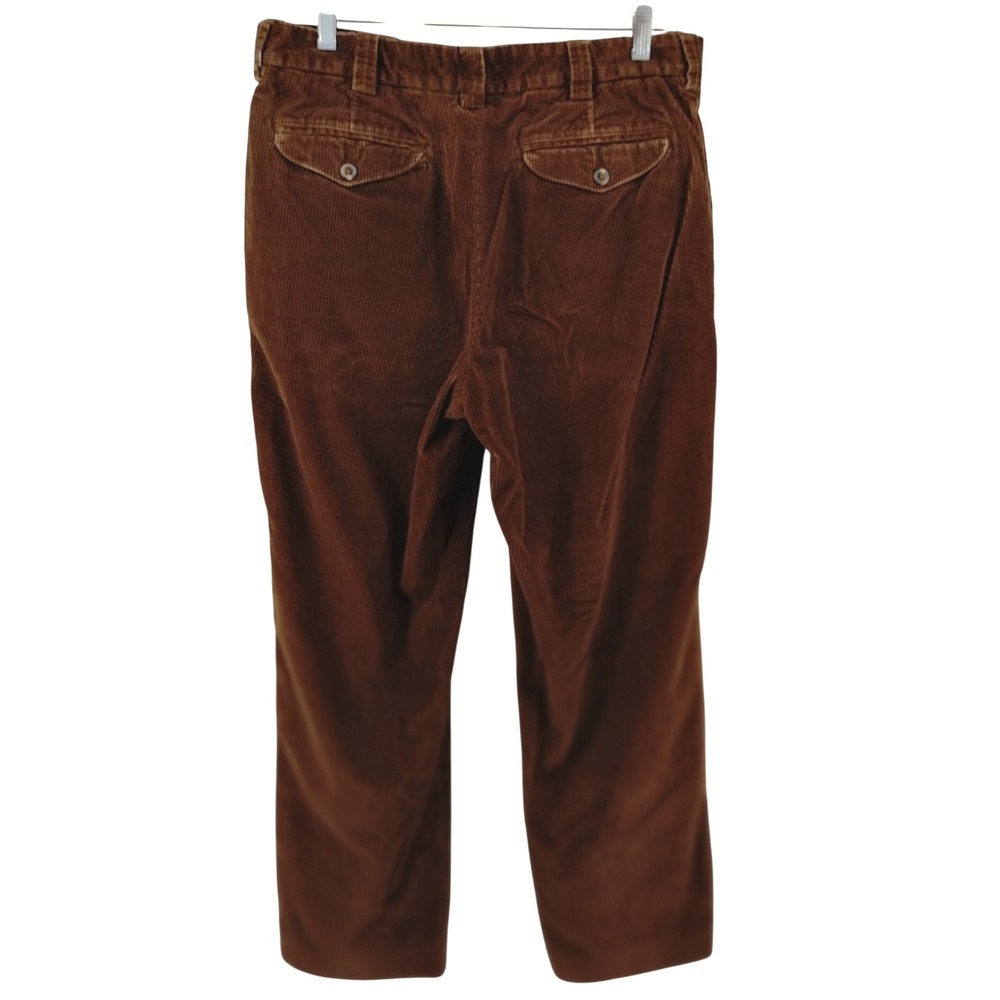 LL Bean Mens Corduroy Pants Chocolate Brown Classic‎ Fit Cotton Size 35 x 30 - Picture 3 of 11